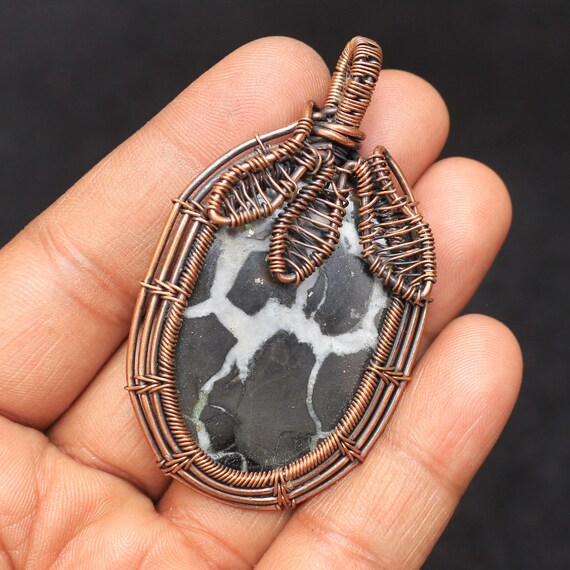 Pretty Designer Copper Wire Pendant Jewelry Septarian Gemstone Wire Wrapped Pendant Handmade Gift Item for Necklace Unisex Pendant Etsy Australia