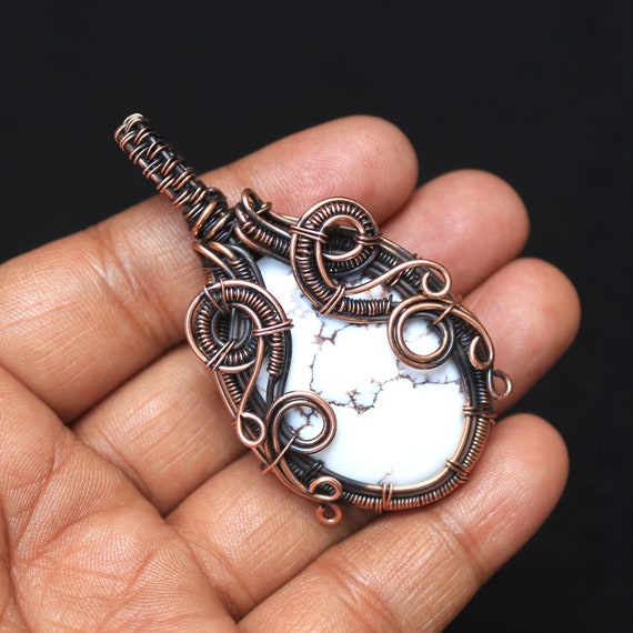 Unique Designer Wild Horse Jasper Gemstone Wire Wrap Pendant