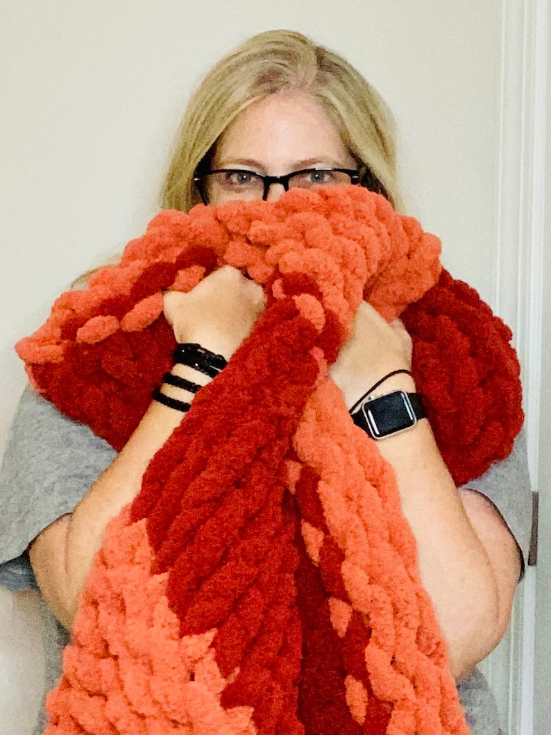 Chunky Knit Blanket Great for College Dorm Room Custom Etsy