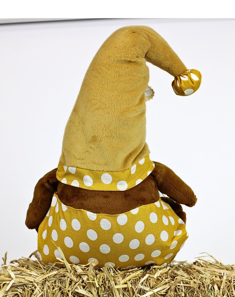 Handmade Gnome Velour Body, Farmhouse Shelf Sitter, Velour Beanie