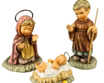 Berta Hummel Nativity Vintage 1996 The Holy Family #33501 by Goebel 3 pc Kitsch