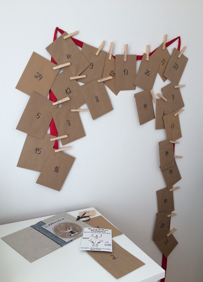 Yoga Cards Advent Calendar Etsy