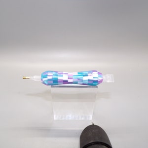 Mini Diamond Painting Pen, Teal, Purple, Lilac, Silver, White, Matrix, Stylus Pen, Handturned, Acrylic.