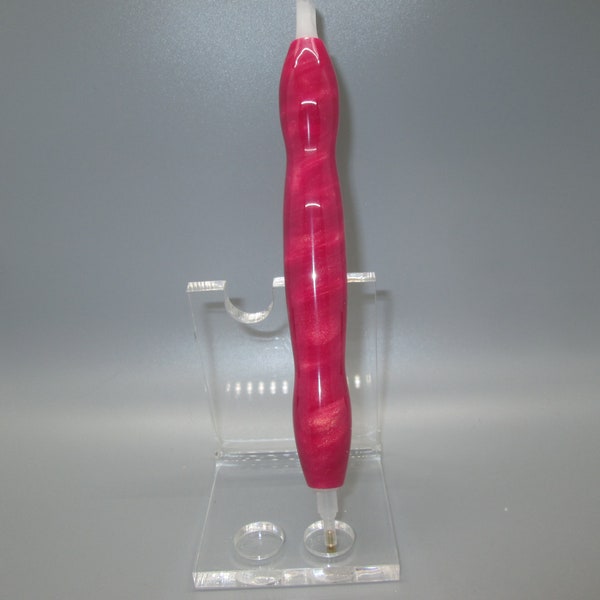 Handturned, Diamond Painting Pen, Strawberry, Red, Sparkle, Swirl, Stylus Pen, Acrylic.