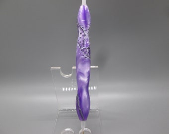 Hand turned Diamond Painting Pen, Acrylic Stylus Resin Drill Pen, Purple Mesh