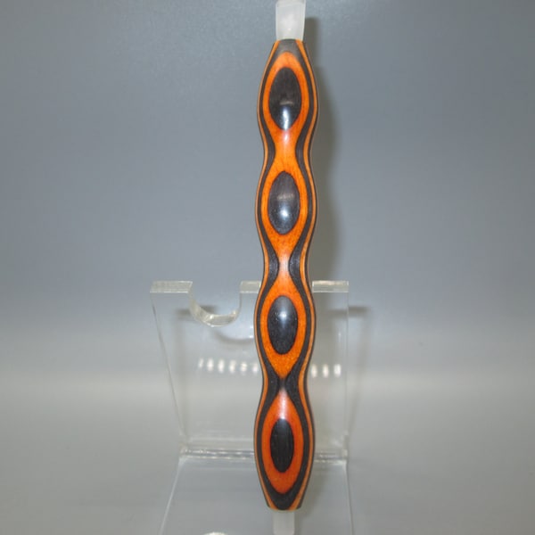 Diamond Painting Pen, Orange, Charcoal, Stylus Pen, Handturned, Laminated Wood