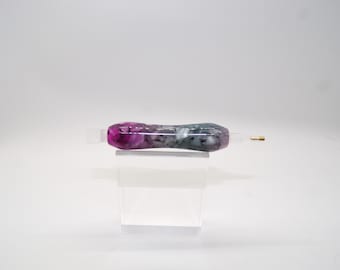 Mini penna per pittura a diamante, viola, rosa, grigio, verde acqua chiaro, scintillante, penna stilo, tornita a mano, acrilico.