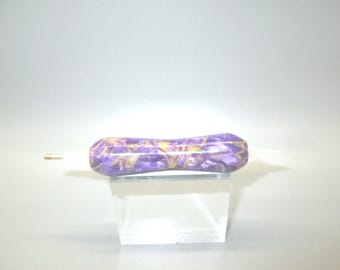 Mini penna per pittura a diamante, viola, marrone chiaro, argento, scintillante, Fractured Majesty, penna stilo, tornita a mano, acrilico.