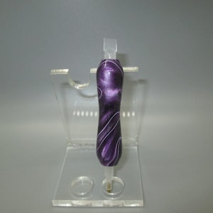 Mini Diamond Painting Pen, Purple, White, Sparkle, Swirl, Purple Haze, Stylus Pen, Handturned, Acrylic.