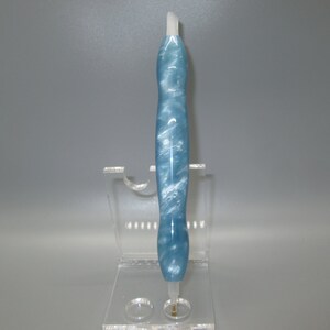 Handturned, Diamond Painting Pen, Blue, Silver, Sparkle, Swirl, Stylus Pen, Acrylic.