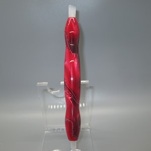 Handturned, Diamond Painting Pen, Red, White, Black, Mesh, Swirl, Lava Flows, Stylus Pen, Acrylic.
