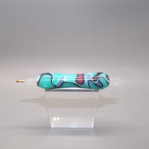 Mini Diamond Painting Pen, Turquoise, Blue, Pink, Black, White, Swirl, Stylus Pen, Handturned, Acrylic.