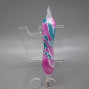 Mini Diamond Painting Pen, Turquoise, Pink, White, Swirl, Alien Sunset, Stylus Pen, Handturned, Acrylic.