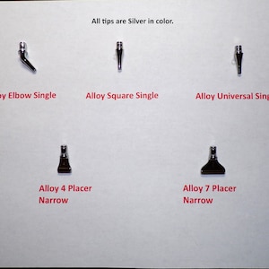Alloy Metal Tip for Diamond Painting - Listing is for one of - Elbow Single Tip, Square Tip, Universal Tip, 4, or 7 or 10 Placer.