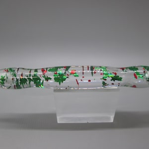Handturned, Diamond Painting Pen, Christmas Tree Glitter, Red Glitter, Mistletoe, Sparkle, See thru, Stylus Pen.