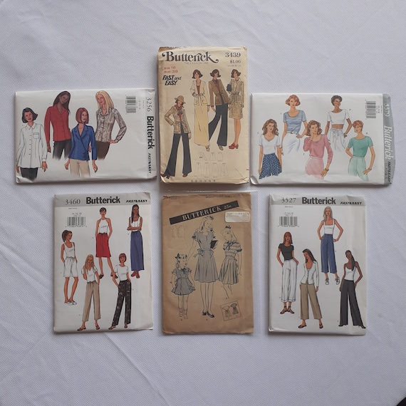 Old Vintage Butterick Sewing Patterns 40s, 50s, 60s, 70s, 80s 90s 