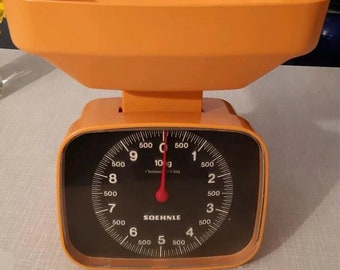 1970s SOEHNLE Orange Kitchen 10k Scale. Made in Germany.