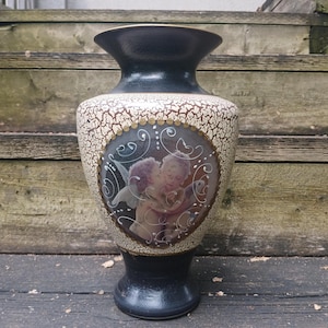 Vintage Murano Italian Glass Vase. 1970s.