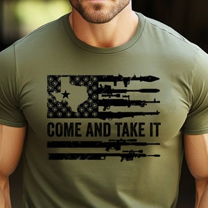 Texas Border T-Shirt Kommen Sie und nehmen Sie es Shirt USA Gun Flagge patriotisches T-Shirt Texas Flaggen-T-Stück