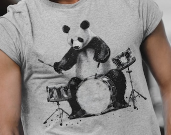 Camiseta Panda Drumming / Regalo perfecto para bateristas / Camiseta de baterista elegante / Camiseta de baterista / Regalo de novio / Regalos de músico