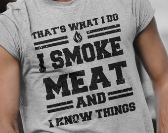 Funny Grilling T-Shirt, Meat Smoker T-shirt, Anniversary Gifts For Husband Dad Grandpa, Gifts For Father,  Birthday Gift For Men