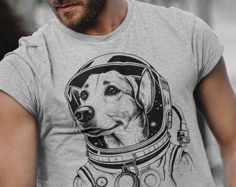 T-shirt a tema spaziale per cani astronauti T-shirt Avventura cosmica per gli amanti dei cani