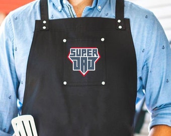 Super Dad Apron Professional Durable Grilling Apron Fathers Day Gift For Father T shirt Gifts For Dad  For Men Best Dad Gifts