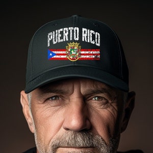 Puerto Rico Flag Adjustable Hat, Patriot Hat, Heritage Hat, Patriotic Hat, Hats for Men, Hats for Men, Patriotic Gifts, Nuyorican, Boricua