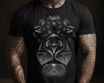 Maglietta da uomo con leone Magestic, regalo di moda per il fidanzato, regalo per il marito, maglietta 3D con leone, regalo per lui, magliette di moda con leone