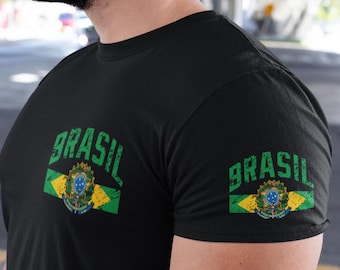Camiseta de Brasil / Camiseta con la bandera brasileña / Camiseta con el logo de Brasil / Camiseta del orgullo brasileño / Regalo de herencia brasileña para hombres y mujeres