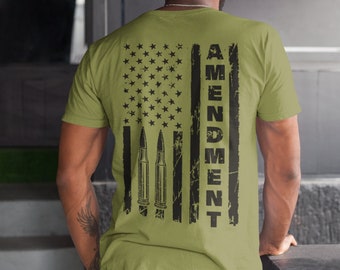 Camiseta patriótica de EE. UU. para hombre, Camiseta de balas entusiastas de la Segunda Enmienda con humor sarcástico, Camiseta divertida Pro-Gun
