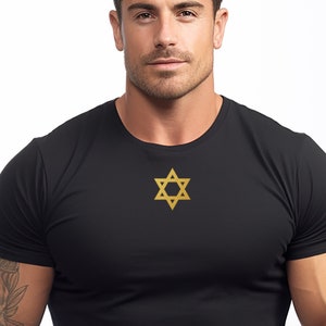 Israel T shirt, Israeli T shirts, Golden Star of David, Patriotic Israeli Heritage T-shirt