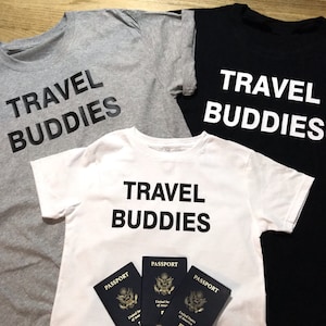 Travel Buddies Matching Shirts Family Vacation T-Shirts Couple Travel Shirts Matching Airport Outfits Travel Shirts for Family & Couples
