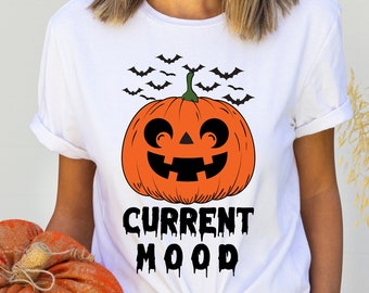 Current Mood Pumpkin t-shirt, Pumpkin Tshirt, Fall t-shirt, Pumpkin Graphic t-shirt, Halloween shirt