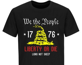 Patriottische T-shirts We the People Vintage VS Vlag 1776 Liberty Or Die Shirts Grafische Patriottische Shirts voor mannen