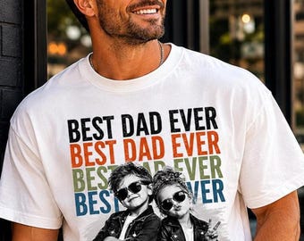 Custom Dad Photo Shirt, Personalized Retro Dad Tee