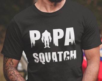 Papa Squatch Garndpa Fathers Day Gift For Father T shirt Gifts For Grandpa Best Papa Gifts Big Foot Funny Grandpa Shirts