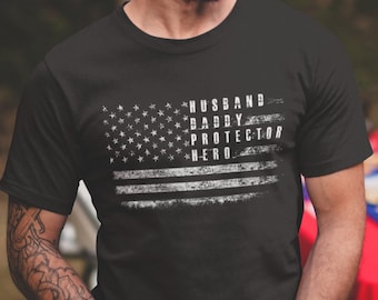 Dad USA Flag Patriotic Shirt Fathers Day Gift For Father T shirt Gifts For Dad Patriotic Shirts For Men Best Dad Gifts