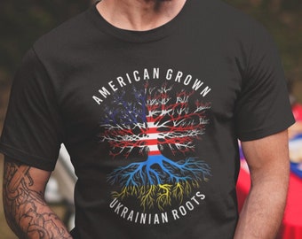 Ukraine Pride American Grown Ukrainian Roots Stand With Ukraine T shirts