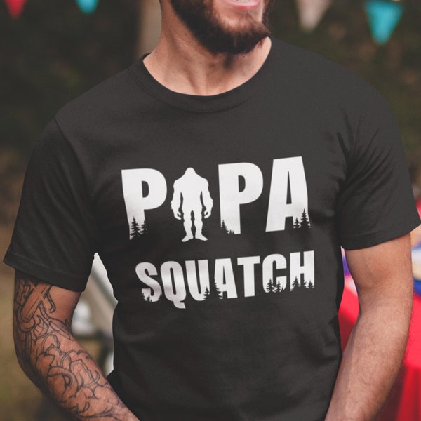 Papa Squatch Garndpa Fathers Day Gift For Father T shirt Gifts For Grandpa Best Papa Gifts Big Foot Funny Grandpa Shirts