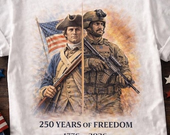 America 250th Anniversary Shirt, Revolutionary War Soldiers Tee, 1776-2026 Patriotic Shirt, 250 Years of Freedom, 4th of July Gift for Men
