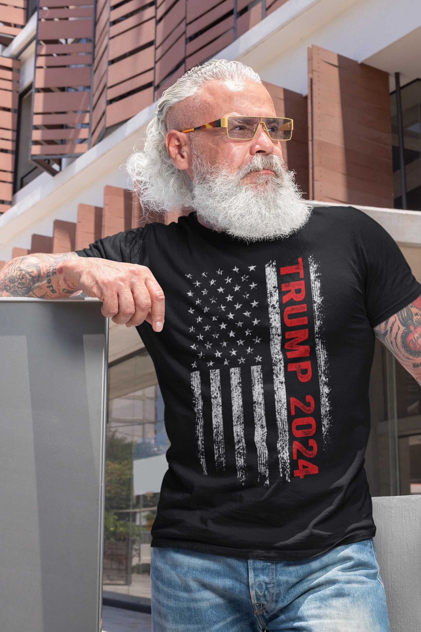 Trump 2024 Djt Usa Flag T-Shirt Donald Trump President Republican Trump 2024 Shirts Teebeepro Design Foryou