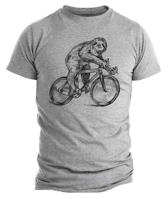 Buy T Shirt Sloth Rides a Bicycle Funny Cycling T Shirt Online in India -