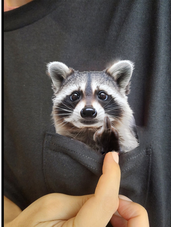 Pocket Raccoon Shirt, Funny Raccoon In Pocket Gift Tshirt Pocket Raccoon Shirt, Funny Raccoon In Pocket Gift Tshirt