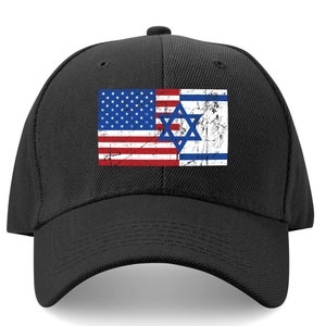 Israelische US-Hybrid-Flagge, verstellbarer Hut Israel IDF Tzahal, Erbhut, Vaterländischer Hut