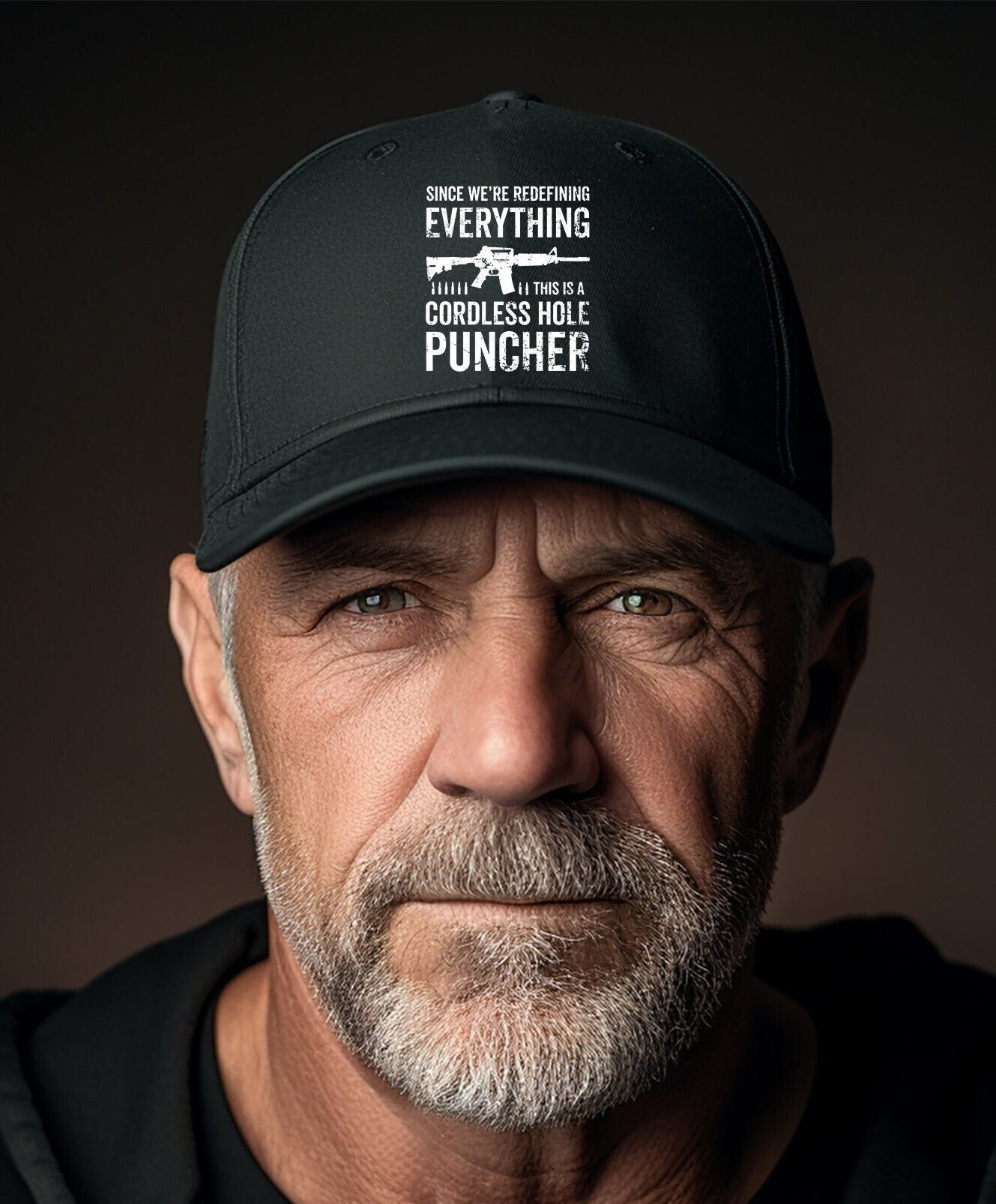 Mens Pro Gun Hat Since We Are Redefining Everything Cordless Hole Puncher USA Patriotic Hat Pro Gun Baseball Cap Gifts For Dad