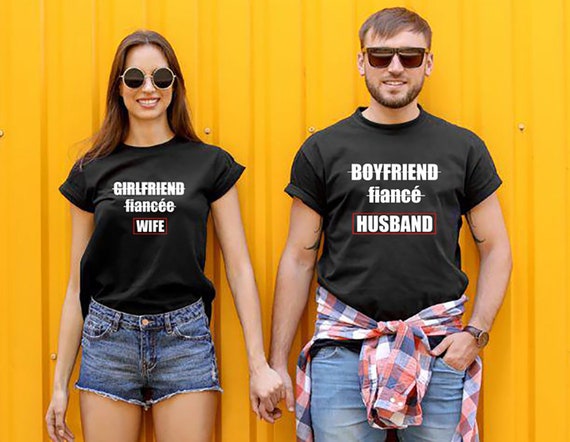 Couple Matching T-shirts Boyfriend Fiance Husband Girlfriend | Etsy