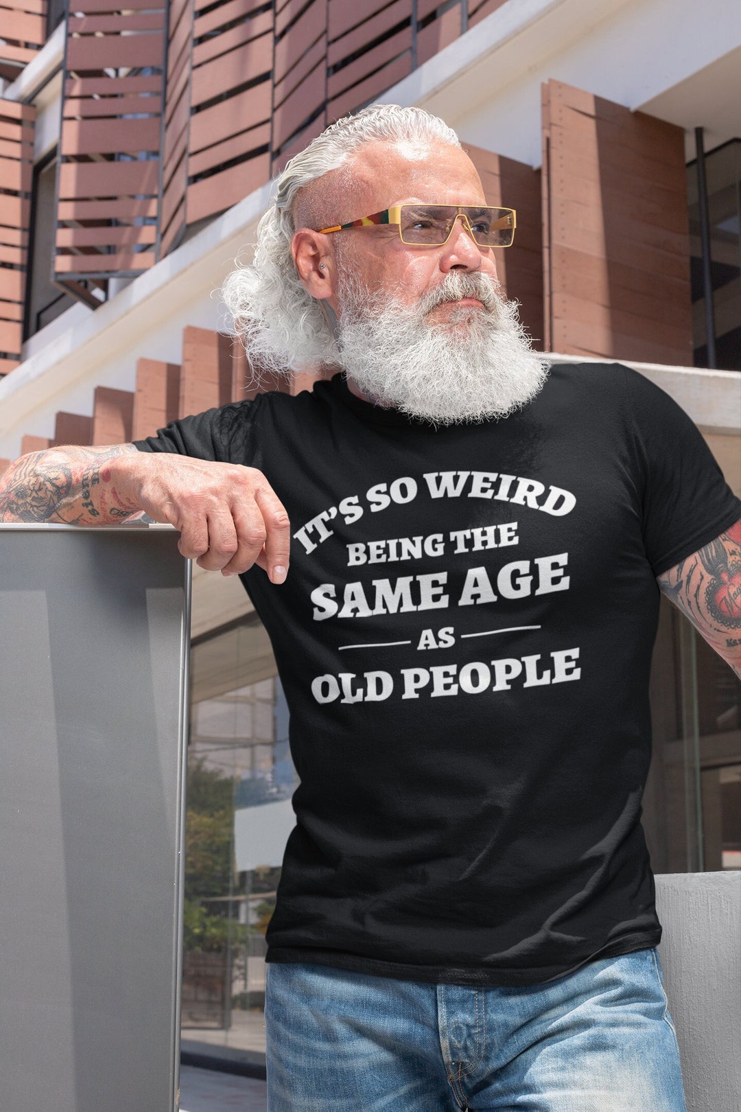 It's Weird Being The Same Age As Old People Funny Retro Shirt, First Time  Dad Gifts