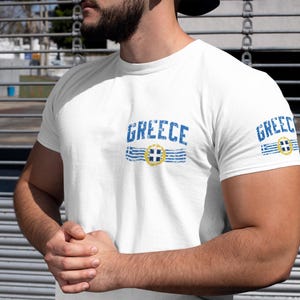 Greece T-Shirt | Greek Flag Shirt | Greece Logo Tee | Greek Pride T-Shirt | Greek Heritage Gift for Men & Women