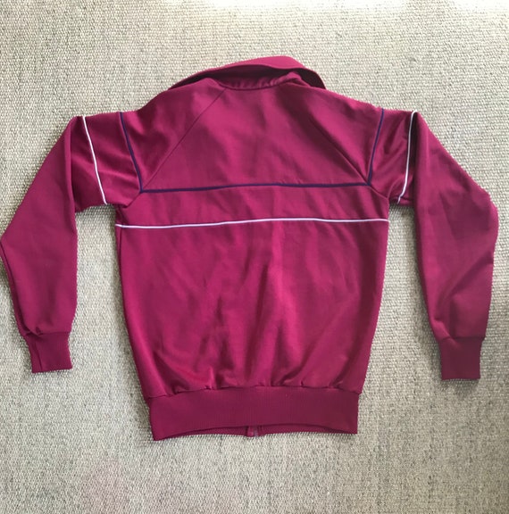 burgundy adidas track jacket